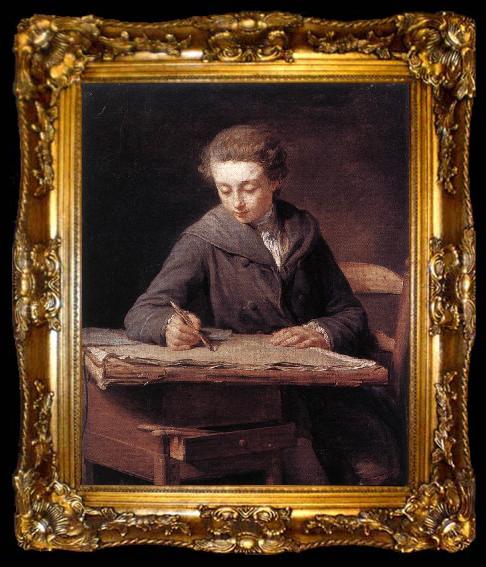 framed  LePICIeR, Nicolas-Bernard The Young Draughtsman dg, ta009-2